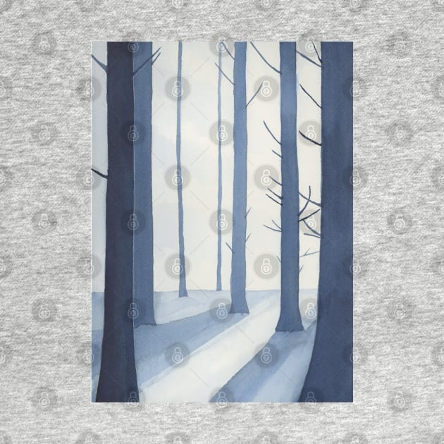 Winter Woods in Blue by VegShop